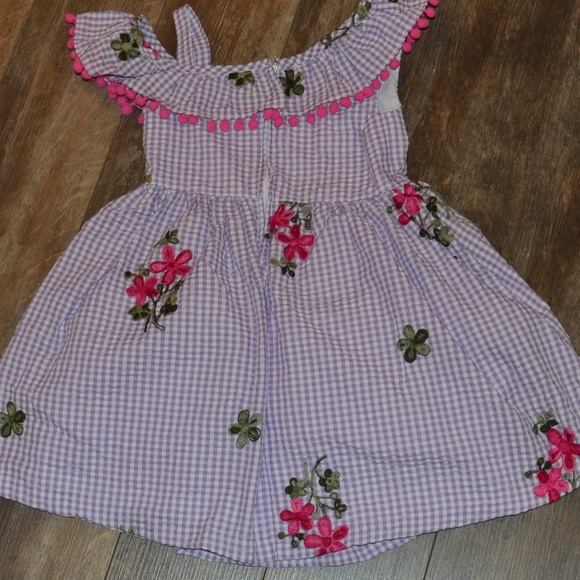 Rare Editions - Purple and White Checker Dress - Picture 5 of 7